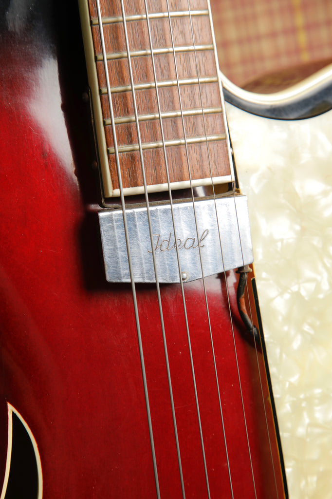 Isana Vintage 1950s Red Burst Archtop Acoustic-Electric Guitar Made in Germany Pre-Owned