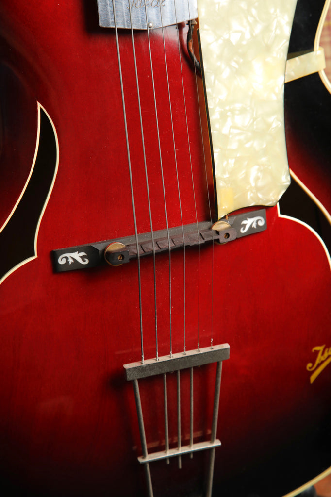 Isana Vintage 1950s Red Burst Archtop Acoustic-Electric Guitar Made in Germany Pre-Owned