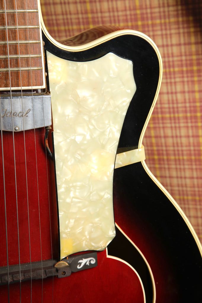 Isana Vintage 1950s Red Burst Archtop Acoustic-Electric Guitar Made in Germany Pre-Owned