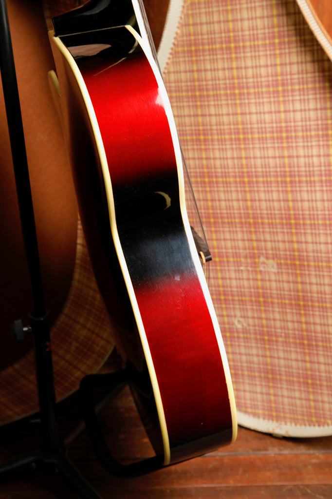 Isana Vintage 1950s Red Burst Archtop Acoustic-Electric Guitar Made in Germany Pre-Owned