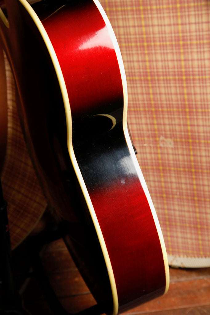 Isana Vintage 1950s Red Burst Archtop Acoustic-Electric Guitar Made in Germany Pre-Owned