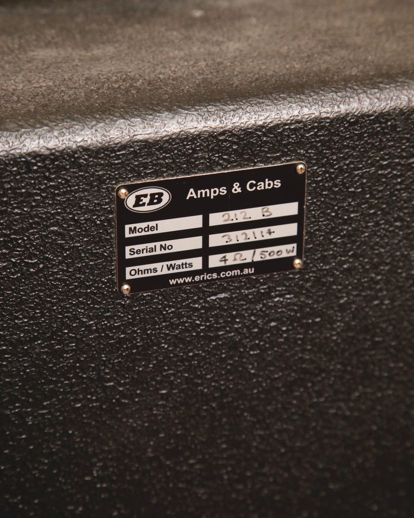 EB Amps 2x12" 500-Watt 4Ω Speaker Cabinet Made in Australia Pre-Owned