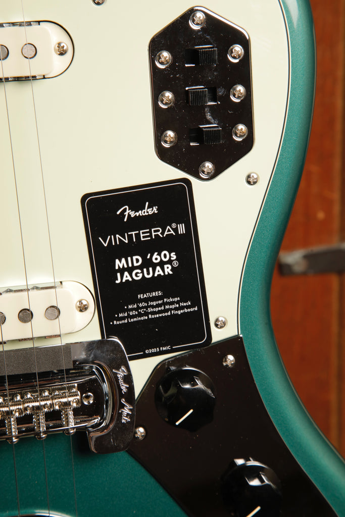 Fender Vintera III Mid '60s Jaguar Sherwood Green Metallic Electric Guitar