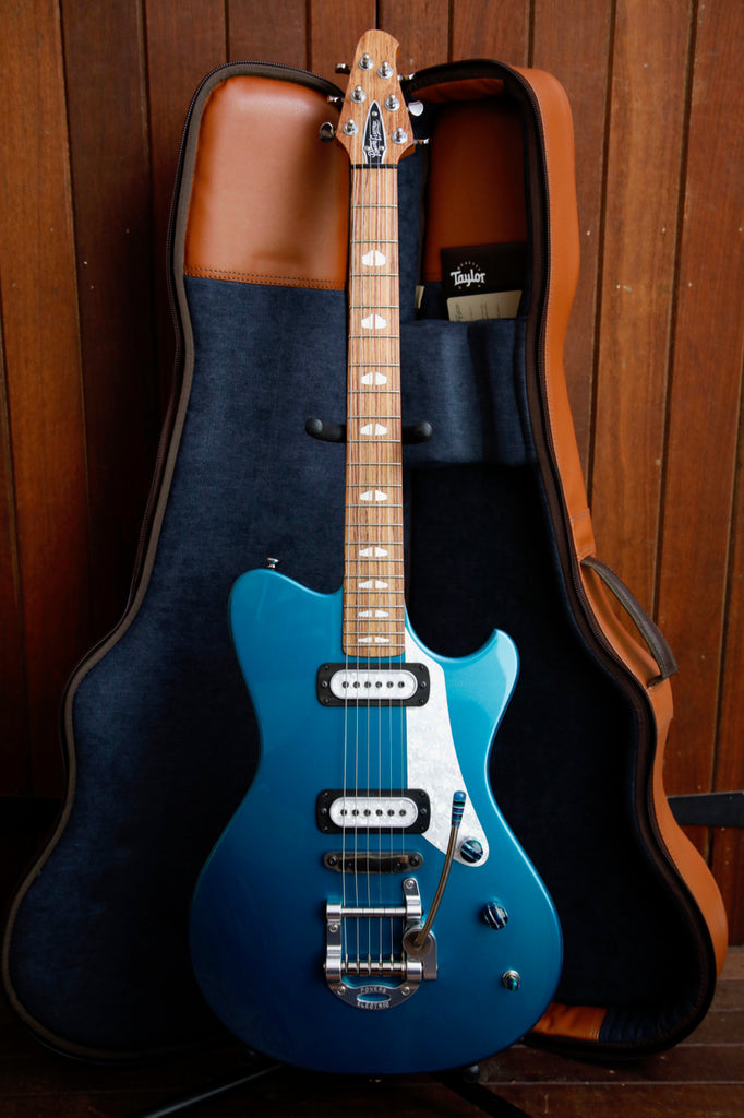 Powers Electric A-Type PF42 Camtail Turquoise Metallic Electric Guitar