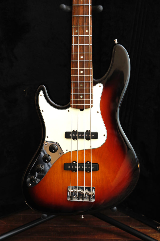 Fender American Deluxe Jazz Bass Left Handed 3-Colour Sunburst Bass Guitar 2009 Pre-Owned