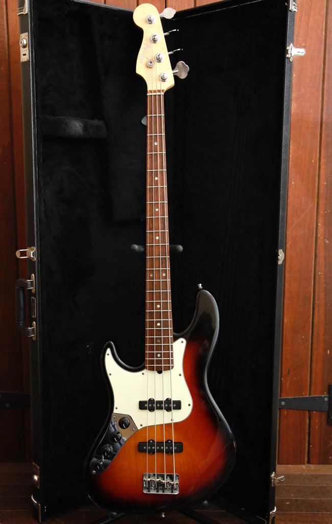 Fender American Deluxe Jazz Bass Left Handed 3-Colour Sunburst Bass Guitar 2009 Pre-Owned