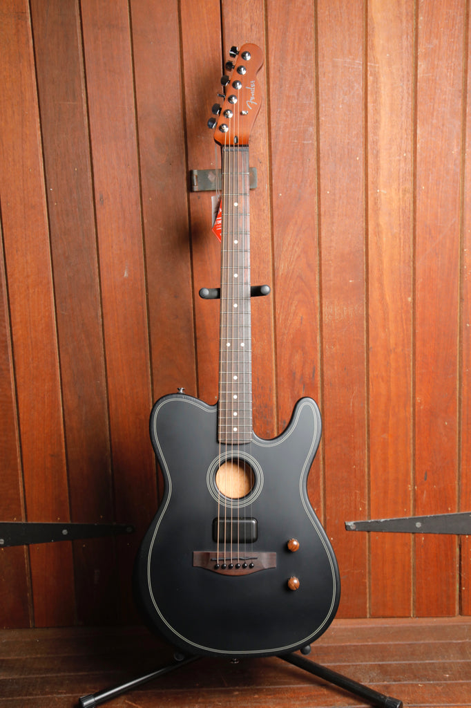 Fender Acoustasonic Standard Telecaster Black Acoustic-Electric Guitar