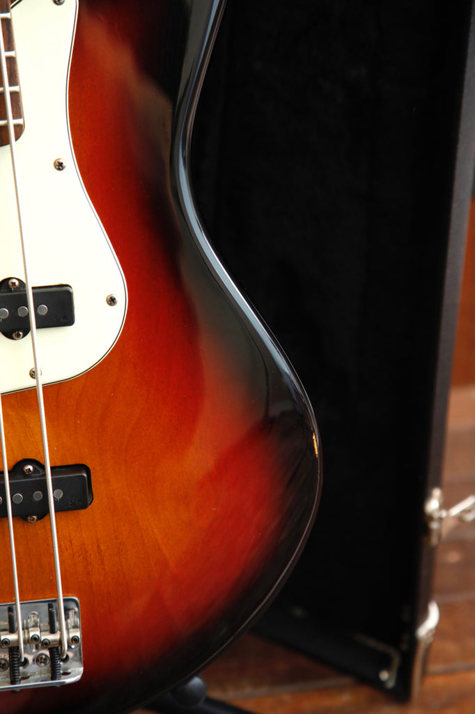 Fender American Deluxe Jazz Bass Left Handed 3-Colour Sunburst Bass Guitar 2009 Pre-Owned