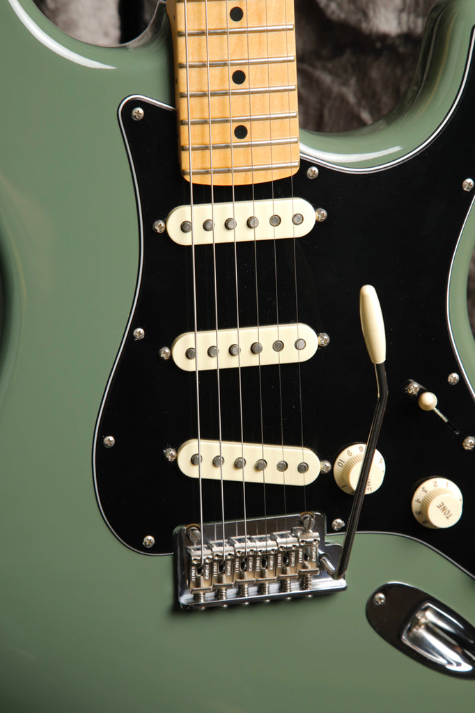 Fender American Professional Stratocaster Antique Olive Electric Guitar Pre-Owned