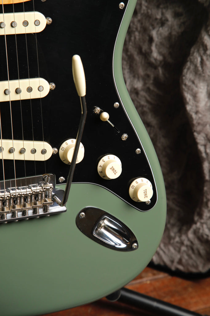 Fender American Professional Stratocaster Antique Olive Electric Guitar Pre-Owned