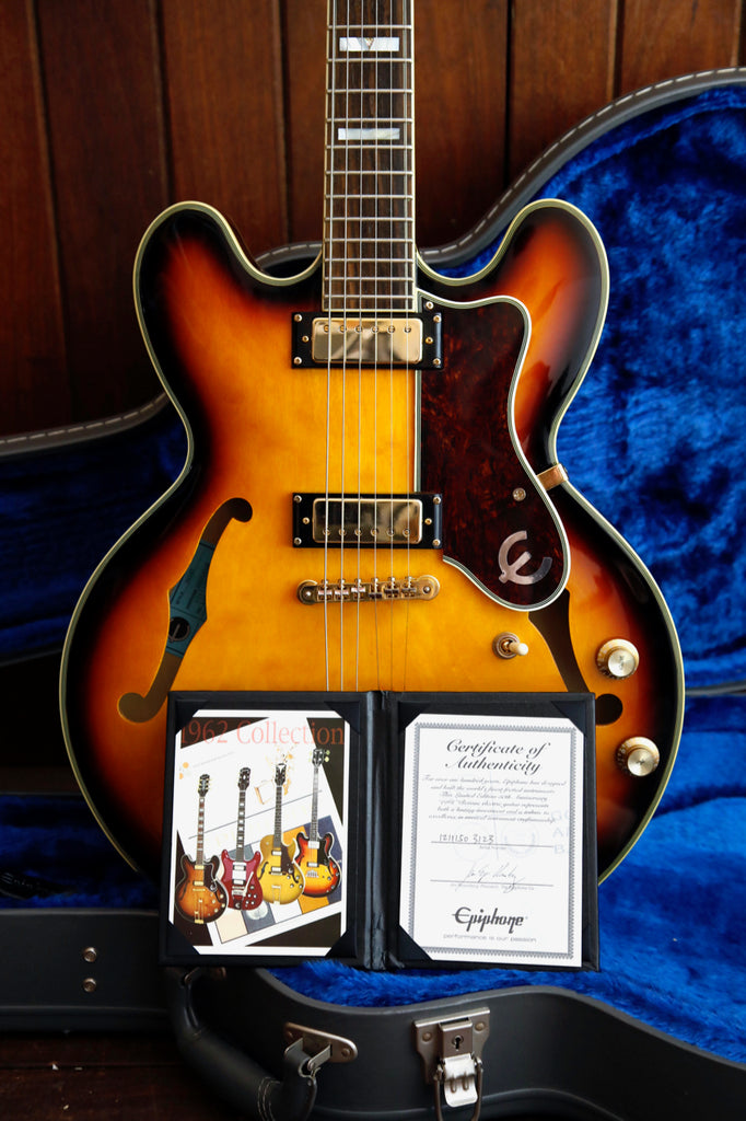 Epiphone 50th Anniversary Sheraton E212T 1962 Semi-Hollow Electric Guitar Vintage Sunburst Pre-Owned