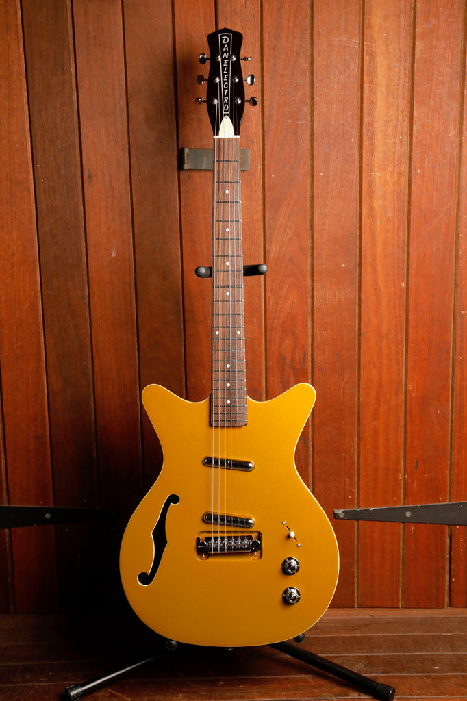 Danelectro Fifty Niner Semi-Hollow Gold Top Electric Guitar