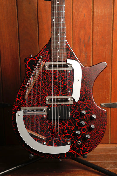 Danelectro Coral Electric Sitar Reissue Red Crackle Finish