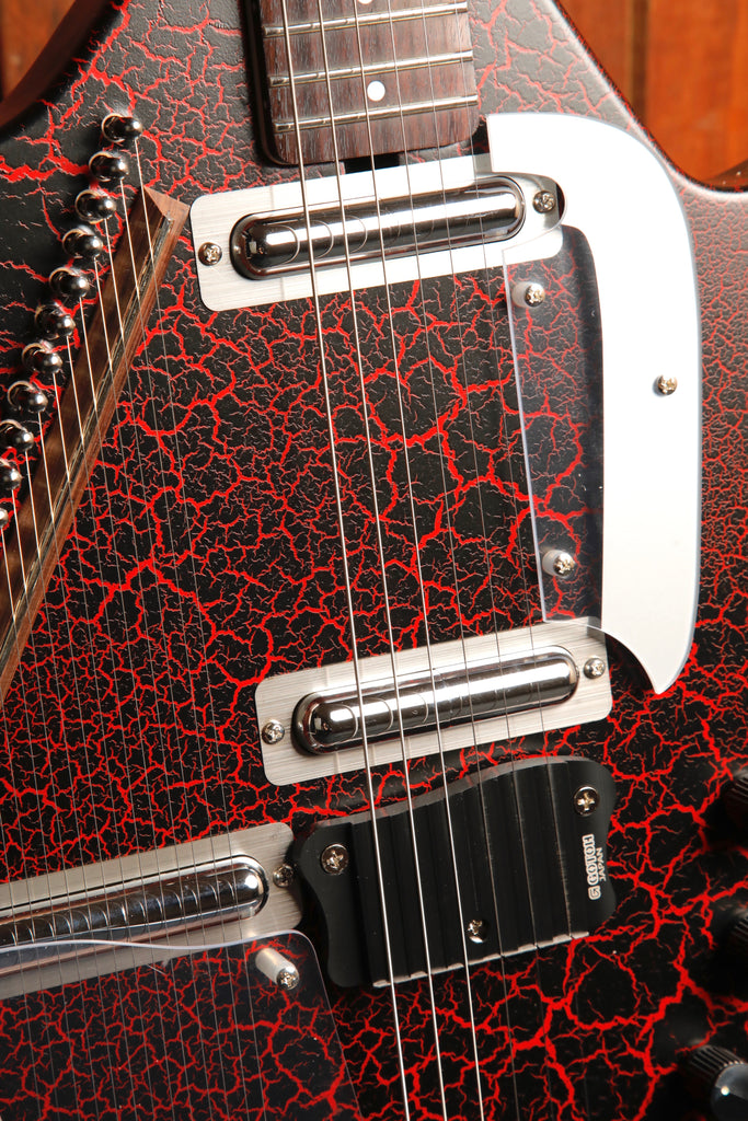 Danelectro Coral Electric Sitar Reissue Red Crackle Finish
