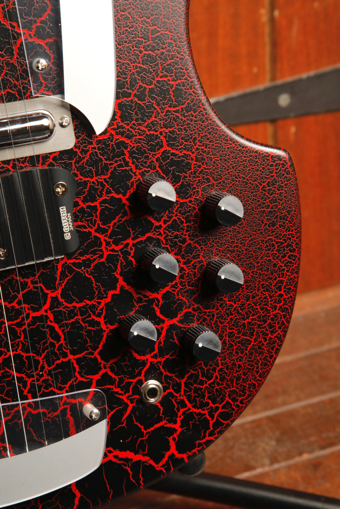 Danelectro Coral Electric Sitar Reissue Red Crackle Finish