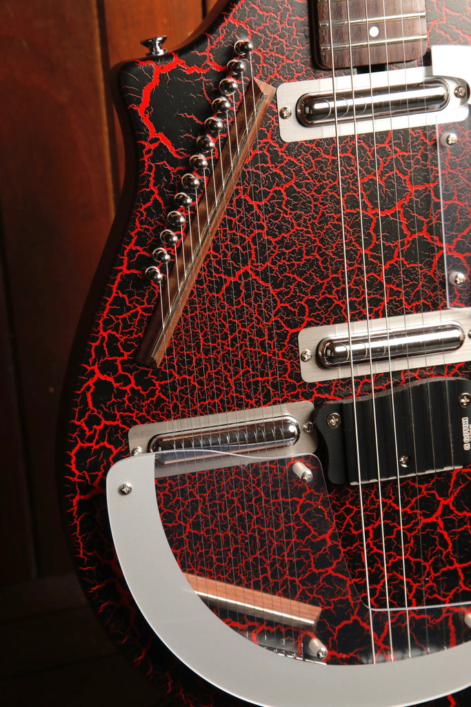 Danelectro Coral Electric Sitar Reissue Red Crackle Finish