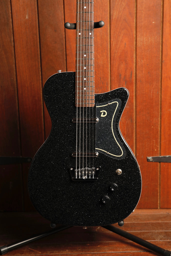 Danelectro '56 Baritone Dolphin Black Metal Flake Electric Guitar