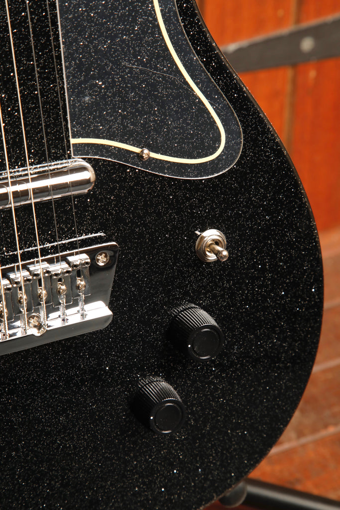 Danelectro '56 Baritone Dolphin Black Metal Flake Electric Guitar