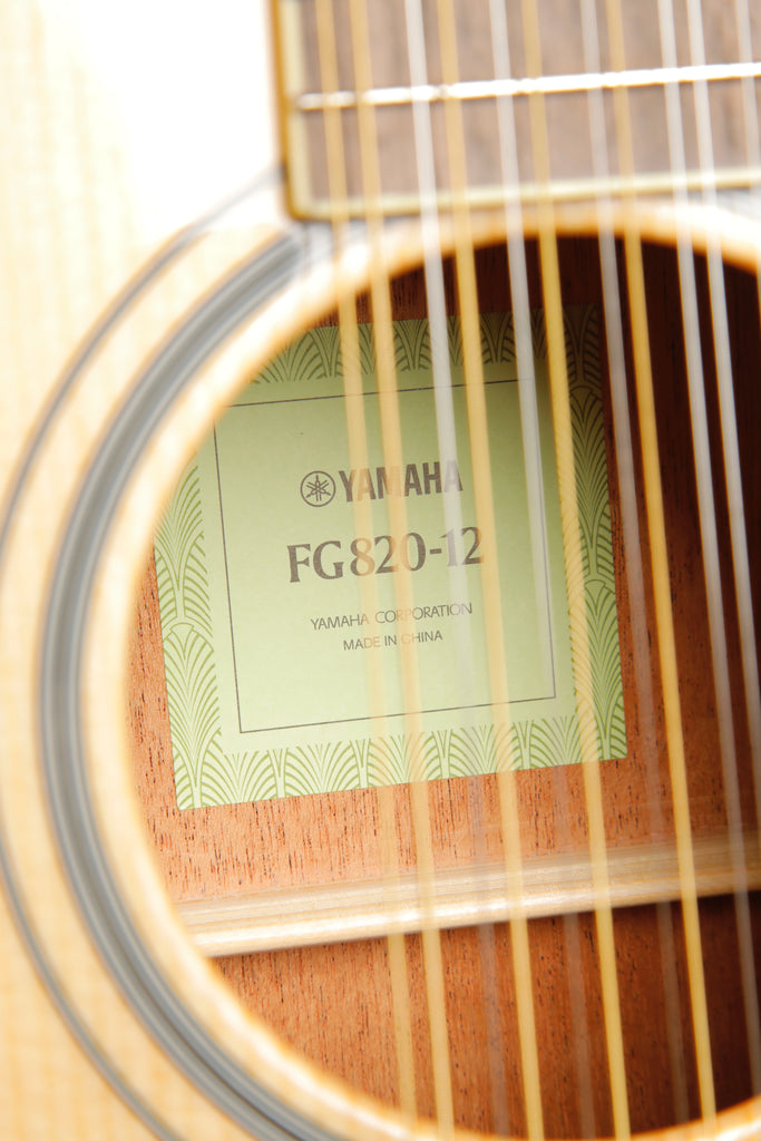 Yamaha FG820NT-12 Dreadnought Natural 12 String Acoustic Guitar