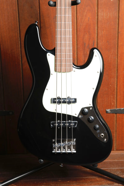 SX VEJ62FB Vintage Style Fretless Bass Guitar Black