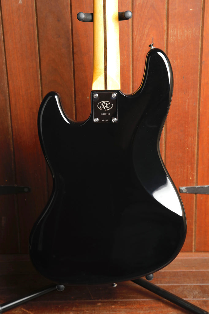 SX VEJ62FB Vintage Style Fretless Bass Guitar Black