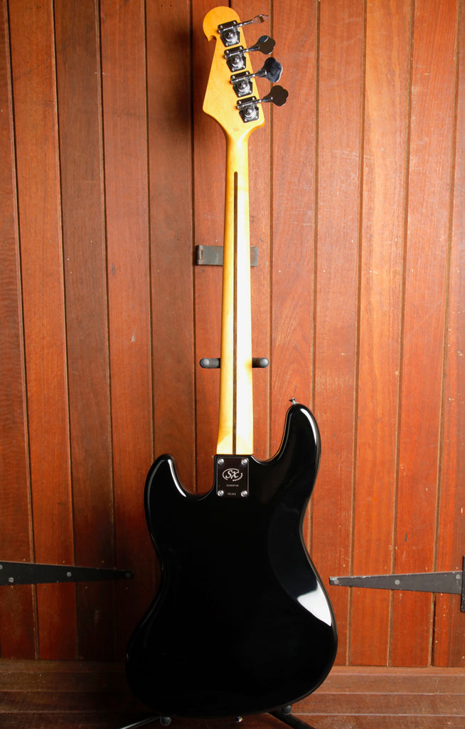SX VEJ62FB Vintage Style Fretless Bass Guitar Black