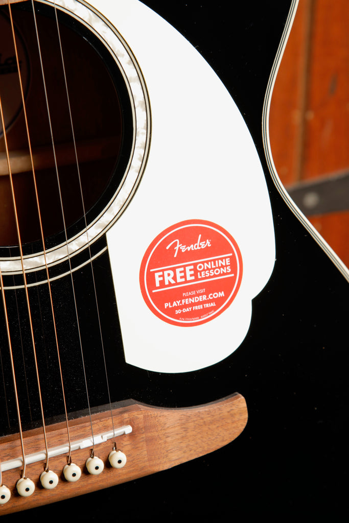 Fender California Deluxe Monterey E Black Acoustic-Electric Guitar