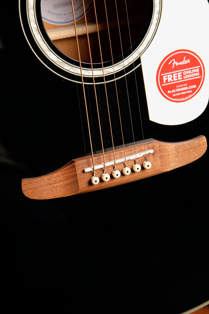 Fender California Deluxe Monterey E Black Acoustic-Electric Guitar