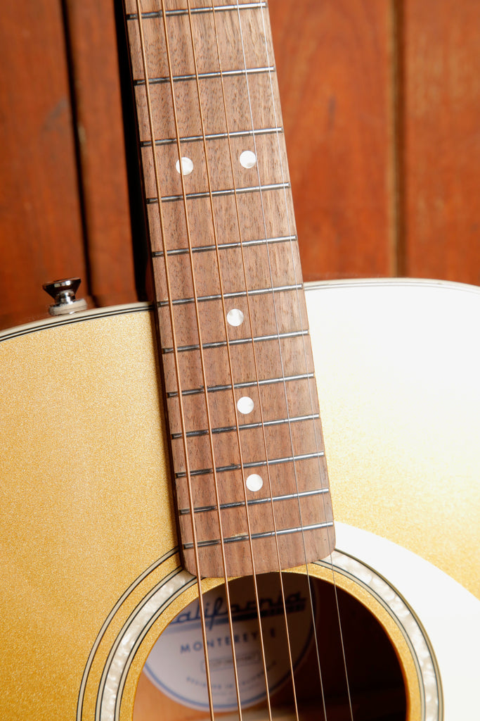 Fender California Deluxe Monterey E Aztec Gold Acoustic-Electric Guitar