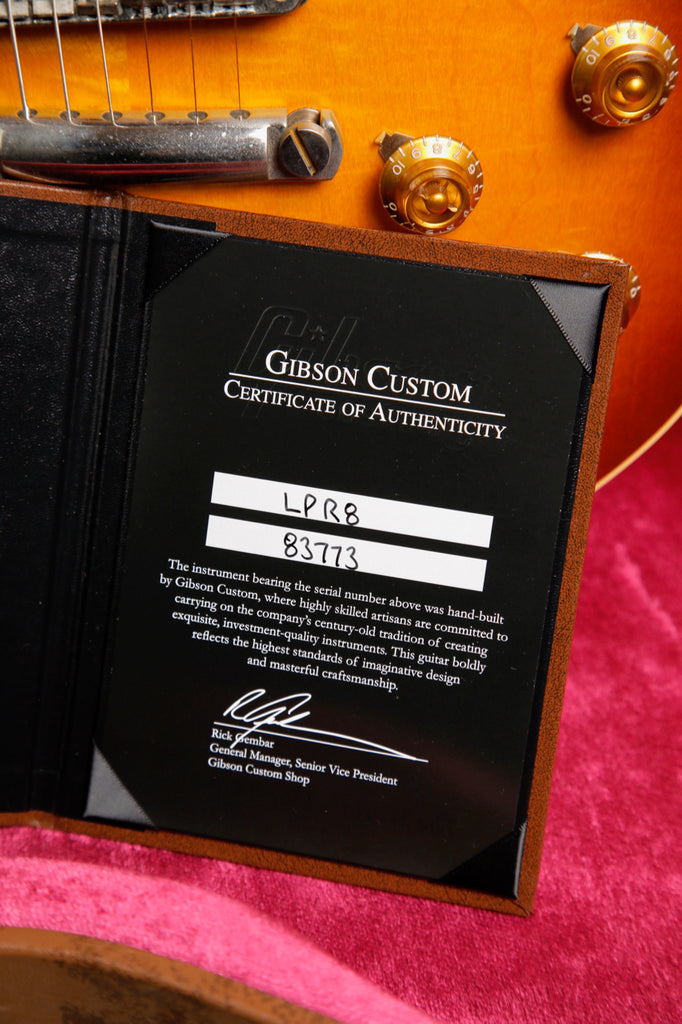Gibson Custom 1958 Les Paul Standard VOS Iced Tea Electric Guitar 2013 Pre-Owned