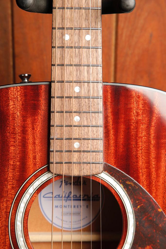 Fender California Deluxe Monterey E Mahogany Acoustic-Electric Guitar