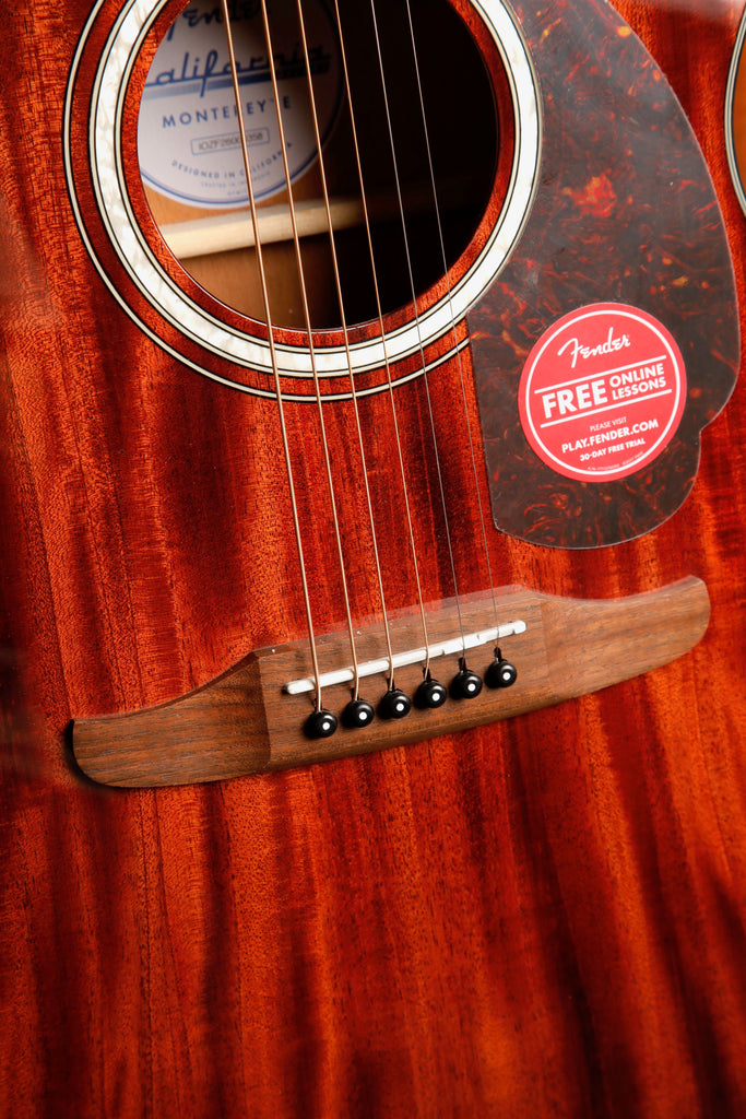 Fender California Deluxe Monterey E Mahogany Acoustic-Electric Guitar