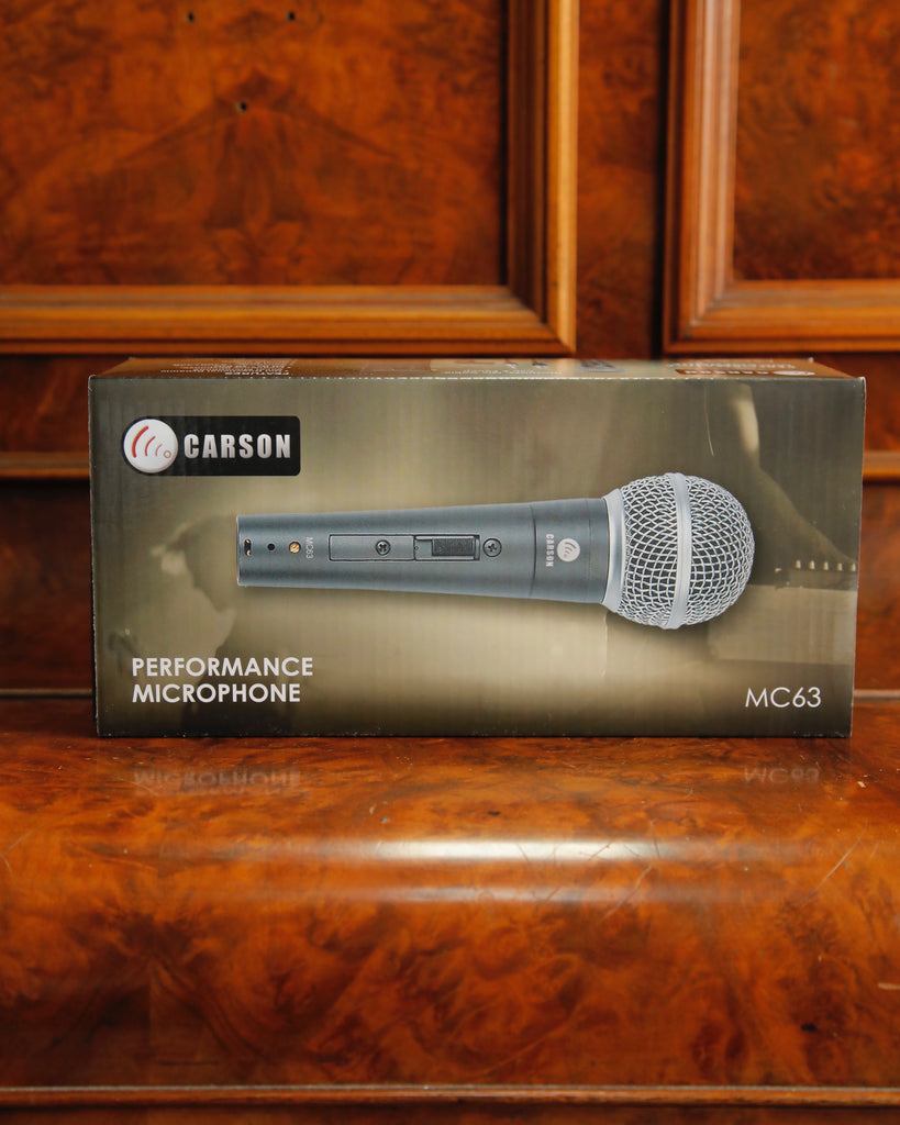 Carson MC 63 Unidirectional Microphone w/Clip & Cable