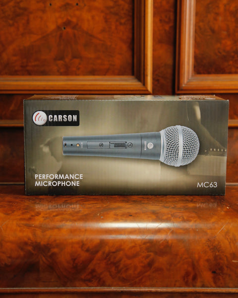 Carson MC 63 Unidirectional Microphone w/Clip & Cable