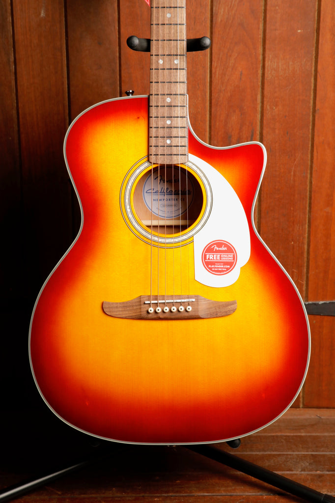 Fender California Deluxe Newporter CE Sienna Sunburst Acoustic-Electric Guitar