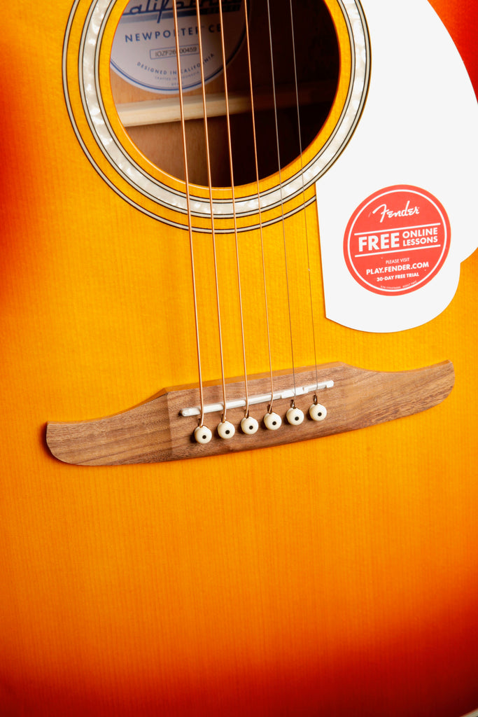 Fender California Deluxe Newporter CE Sienna Sunburst Acoustic-Electric Guitar