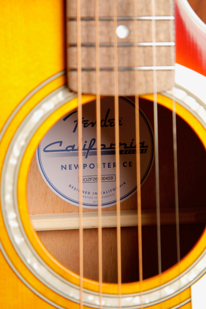 Fender California Deluxe Newporter CE Sienna Sunburst Acoustic-Electric Guitar