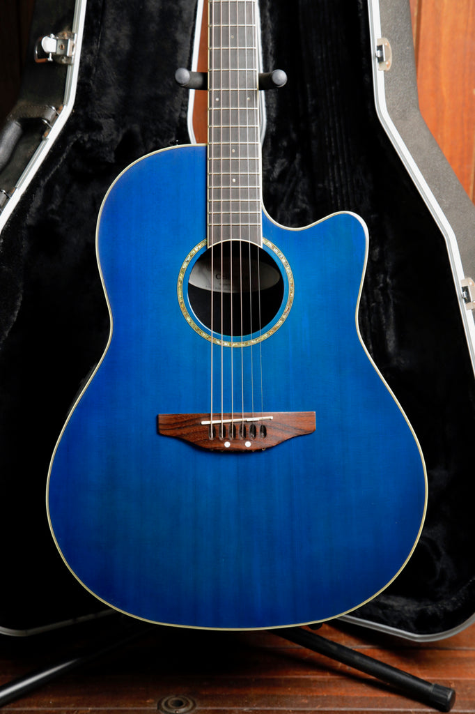 Ovation CC24 Celebrity Blue Acoustic-Electric Guitar w/Case Pre-Owned