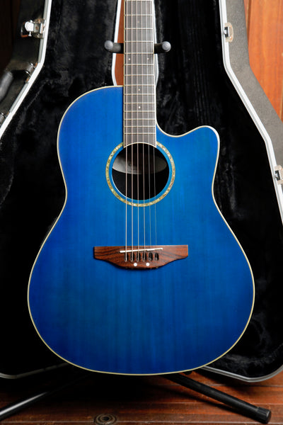 Ovation CC24 Celebrity Blue Acoustic-Electric Guitar w/Case Pre-Owned