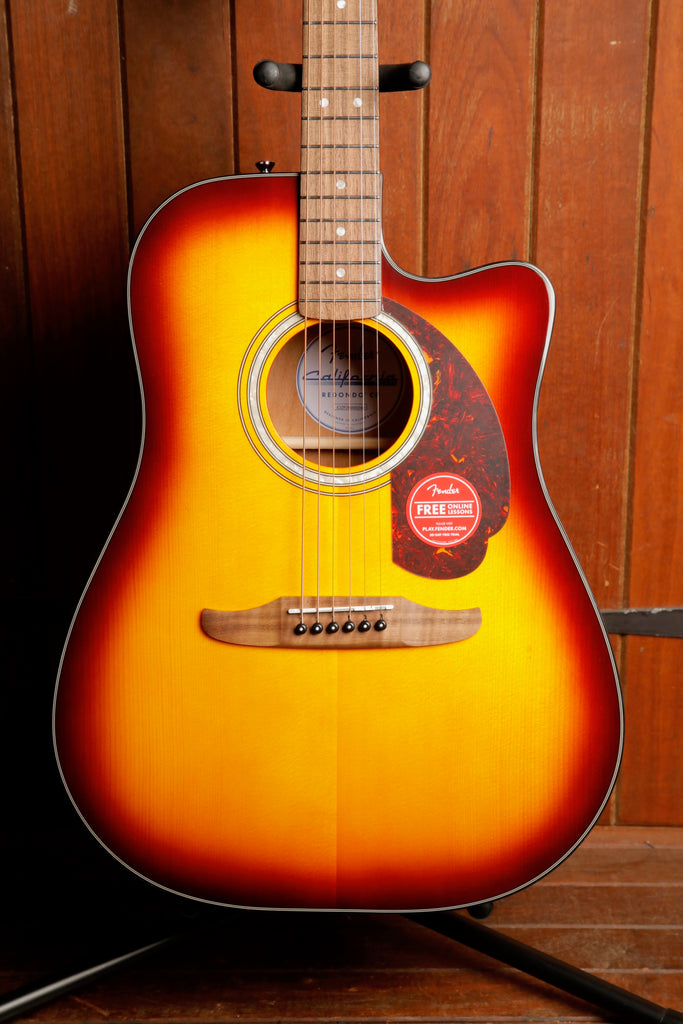 Fender California Deluxe Redondo CE Honey Sunburst Acoustic-Electric Guitar