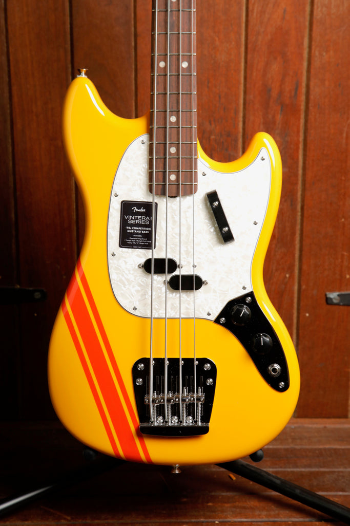 Fender Vintera II '70s Competition Mustang Bass Guitar Competition Orange