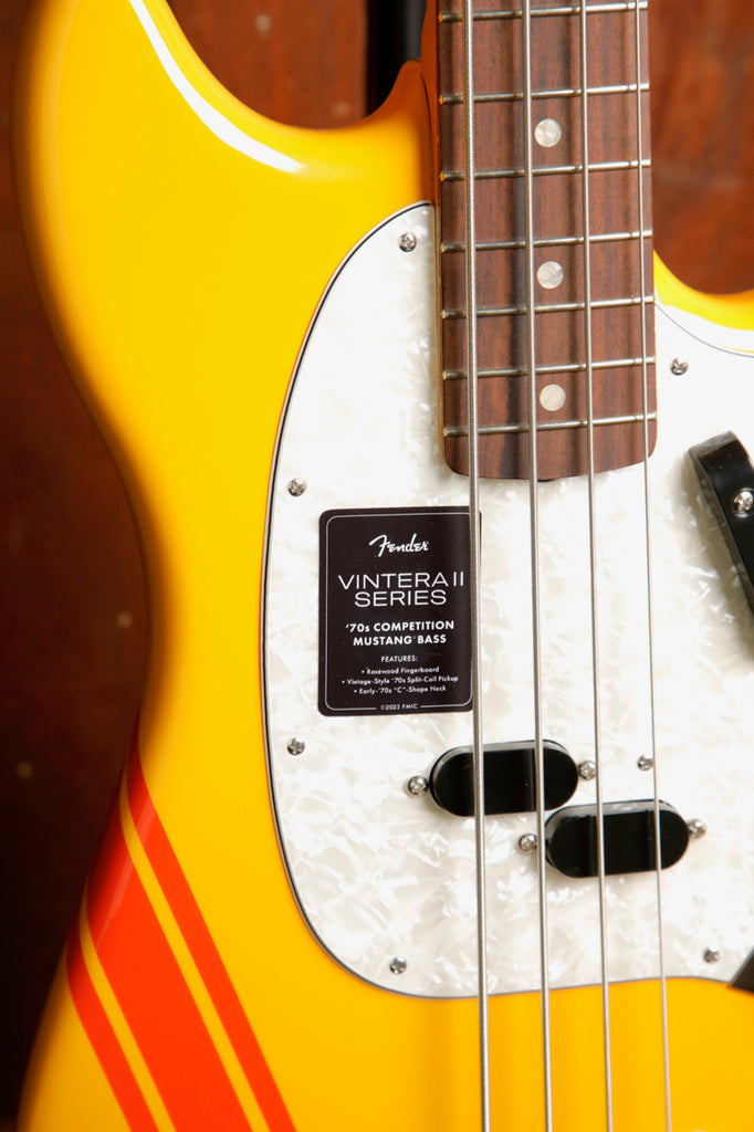 Fender Vintera II '70s Competition Mustang Bass Guitar Competition Orange