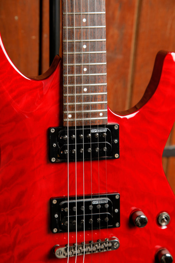 ESP LTD MH-100 QMNT Cherry Red Electric Guitar Pre-Owned
