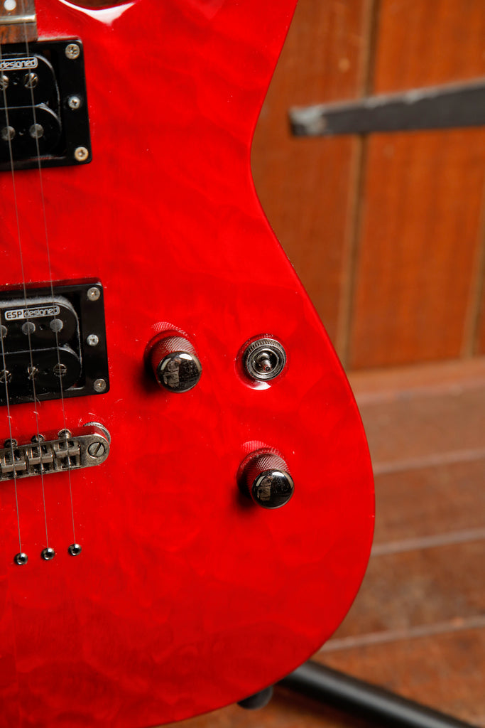 ESP LTD MH-100 QMNT Cherry Red Electric Guitar Pre-Owned