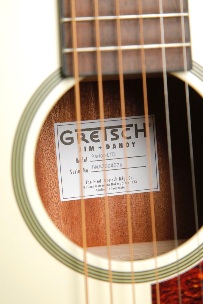 Gretsch Jim Dandy Parlor LTD Vintage White Acoustic Guitar