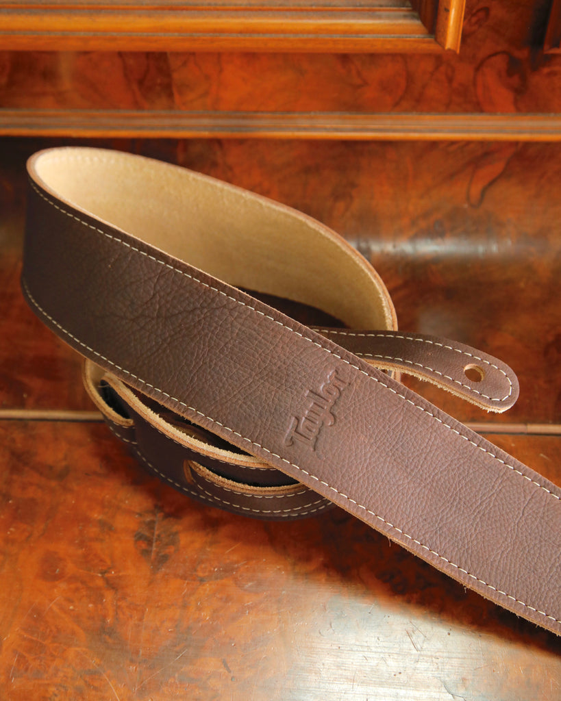 Taylor 2.5" Leather Guitar Strap Chocolate Brown