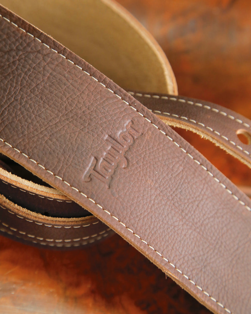 Taylor 2.5" Leather Guitar Strap Chocolate Brown