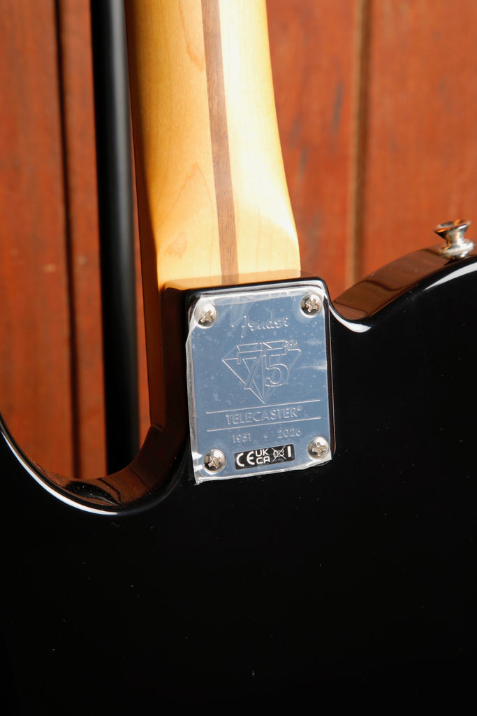 Fender 75th Anniversary Player II Baritone Telecaster Black Electric Guitar