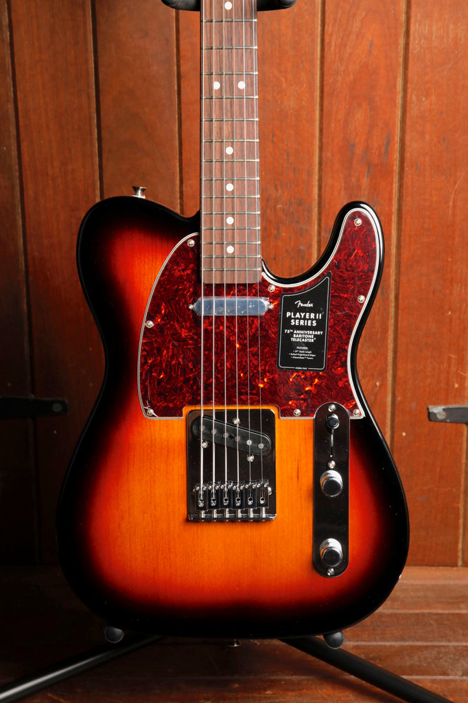Fender 75th Anniversary Player II Baritone Telecaster Sunburst Electric Guitar