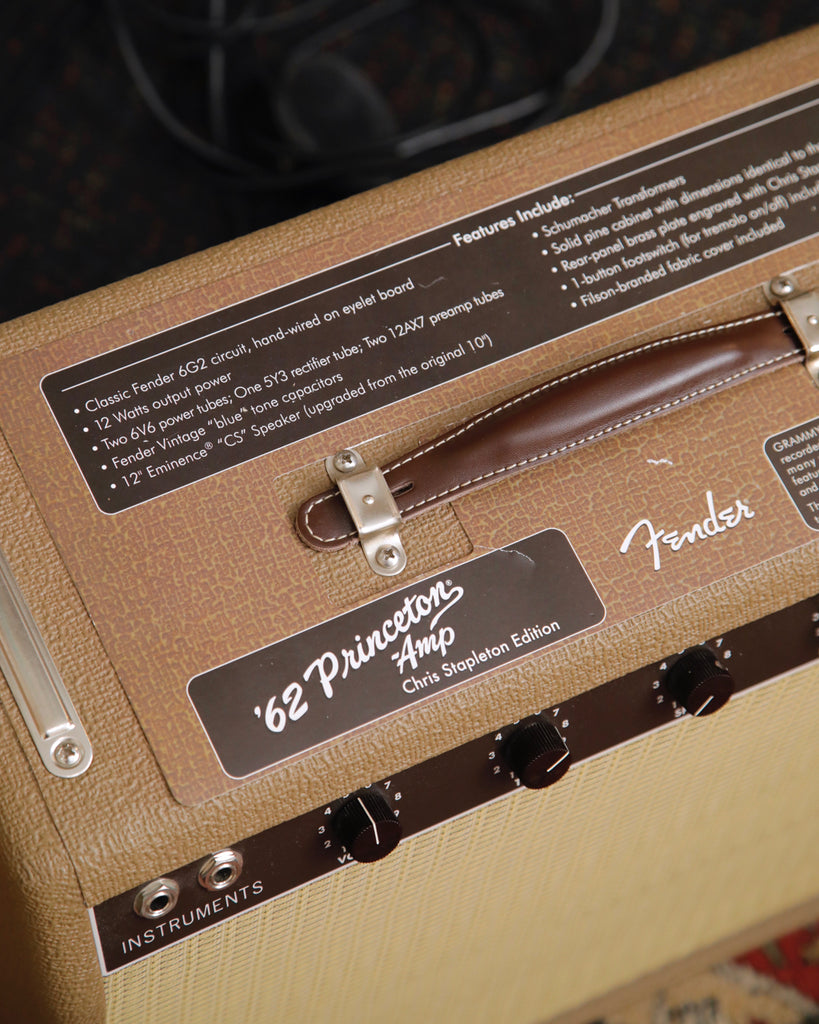 Fender '62 Princeton Chris Stapleton Edition Hand-Wired 12W 1x12" Valve Guitar Amplifier Combo Pre-Owned